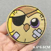 Patchs thermocollants animaux de dessin animé visage de chat autocollants de couture brodés patchs adhésifs en tissu sergé pour vêtements et chapeaux