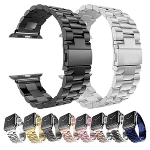 Großhandel apple uhr 40mm metall band-Gute Qualität Uhren armbänder für iWatch Edelstahl Sport armband für 40mm 38mm 42mm Charm Link Armband Apple Watch Metallbänder