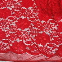 Tissu de dentelle florale extensible en nylon français classique pour vêtements LT21513