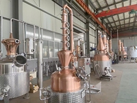 Machine à distiller l'alcool ZJ 150L, colonne de reflux en cuivre, alambic pour brandy, whisky, vodka, distillerie pour moonshine