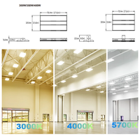 Lampu LED Linear High Bay ETL DLC Sensor 400w 300w 200w USA Kanada EU Daya Tinggi 100v-347v untuk Gudang