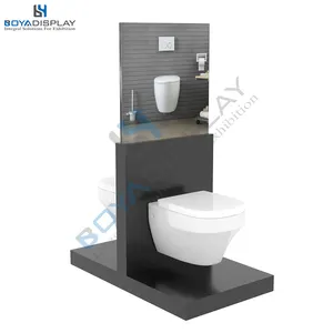 ที่น่าสนใจแฟชั่นห้องน้ำยืนประเภทห้องน้ำโชว์รูมที่กำหนดเอง Closestool ชั้นวางจอแสดงผลห้องน้ำชั้นยืนสำหรับขาย