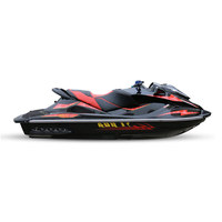 Venda quente preço baixo quatro tempos 1300cc, três lugares 3.2m 63kw motobarco de velocidade rápida motobarco jato ski