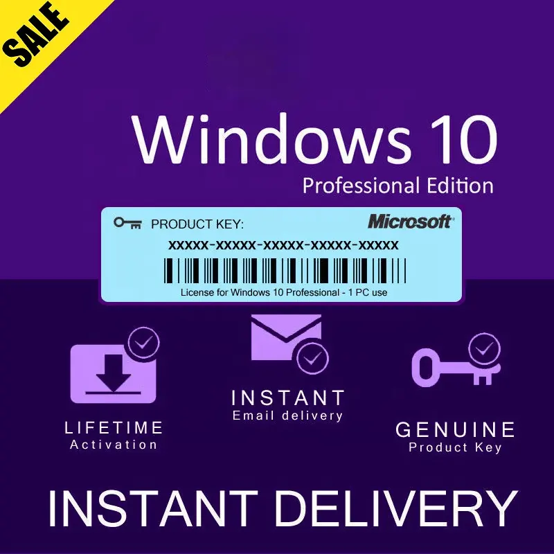 Global Win10 pro Win 10 Pro key código digital 100% activación en línea Win 10 Pro Retail Key Code 1 hora Enviar por correo electrónico