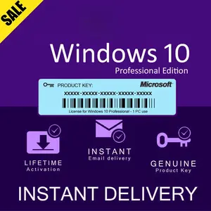 全球Win10专业Win 10专业密钥数字代码100% 在线激活Win 10专业零售密钥代码1小时通过电子邮件发送