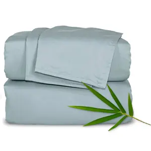 Folhas de cama respiráveis de bambu, folhas macias e confortáveis de fábrica 200tc/250tc/300tc, viscosa de bambu, mistura de 4 peças, refrigeração