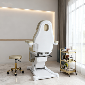 Cama de Masaje Facial Eléctrica de Lujo para Spa, Salón de Belleza, <span class=keywords><strong>Hotel</strong></span> y Dormitorio, Plegable con Patas y Respaldo Ajustables - Product Image 4