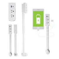 Multiprise électrique rotative à 180° pour derrière les canapés, avec 2 prises américaines et ports USB A+C, extensible de 44 cm à 70 cm, à bon prix