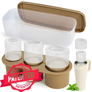 Gran oferta 2024, fabricante de bandejas de moldes para cubitos de hielo de silicona sin BPA con tapa para taza de viaje de 30Oz y 40oz, vaso Stanley