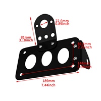 Tempat pelat lisensi sepeda motor yang terpasang di samping dan rangka lampu belakang untuk Harley Touring XL 883 Chopper