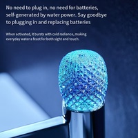 Robinet de lavabo moderne en laiton brossé à capteur tactile LED, avec cartouche céramique, monotrou, à poser sur le comptoir, monocommande