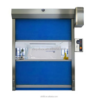 Porte rapide industrielle en PVC avec rideau transparent, contrôle efficace du trafic, conception durable pour usine, porte rapide en PVC