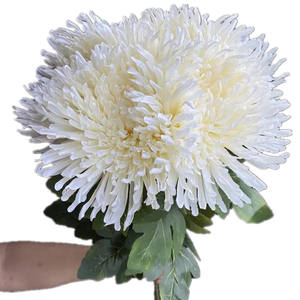 Branche <span class=keywords><strong>de</strong></span> fleur <span class=keywords><strong>de</strong></span> chrysanthème d'<span class=keywords><strong>empereur</strong></span> en polyester artificiel fait à la main longue durée pour la Saint-Valentin - Product Image 5