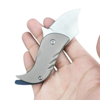 Mini couteau pliant avec lame D2, manche en alliage d'aluminium, couteau pliant EDC pour l'extérieur, léger, portable, durable