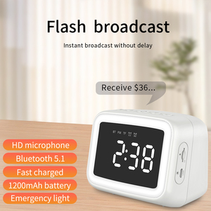 Veilleuse LED portable en gros pour enceinte BT511 <span class=keywords><strong>avec</strong></span> horloge, boîtier en plastique, chargement <span class=keywords><strong>USB</strong></span>, autonomie de 3 à 5 heures - Product Image 5