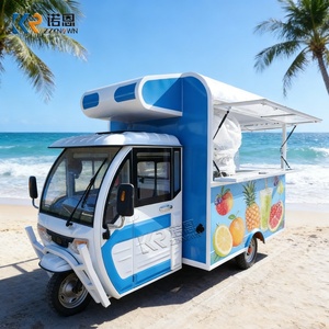 Triciclo Food Truck, Carrito de Comida Móvil para Mercados Nocturnos, Triciclo Eléctrico Multifuncional para Venta Ambulante - Product Image 1
