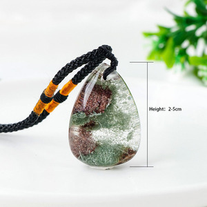 Colliers en cristal de quartz naturel en forme de goutte d'eau pour la guérison, pendentifs en pierre naturelle pour la lithothérapie, vente en gros - Product Image 2