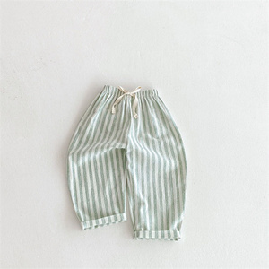 <span class=keywords><strong>1</strong></span> Pezzo Pantaloni per Neonati e Bambini con Logo Personalizzato, a Righe in Cotone, Estivi, Unisex - Product Image 6