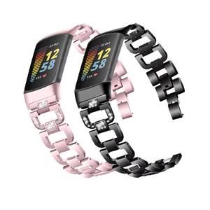 <span class=keywords><strong>Bracelet</strong></span> en métal de remplacement de <span class=keywords><strong>bracelet</strong></span> en forme de D pour <span class=keywords><strong>bracelet</strong></span> de montre en acier inoxydable diamant de <span class=keywords><strong>luxe</strong></span> <span class=keywords><strong>Fitbit</strong></span> Charge 5 - Product Image 1