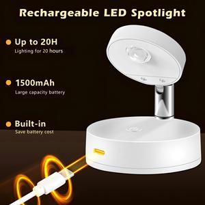 Projecteur à LED RGB Artwork Puck Lights Lampes murales <span class=keywords><strong>sans</strong></span> <span class=keywords><strong>fil</strong></span> rechargeables avec tête rotative à distance Magnétique sous la lumière de l'armoire - Product Image 4