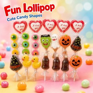 Piruletas con Forma de <span class=keywords><strong>Donut</strong></span> y Globo Ocular, Mezcladas con Caramelos Duros con Sabor a Frutas para San Valentín, Halloween y Decoración de Fiestas de Cumpleaños - Product Image 3