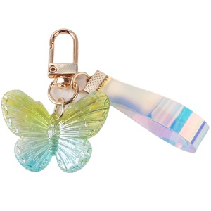 Llavero de Mariposa de Cristal de Anime Hecho a Mano, Acrílico 3D, Colorido y Ligero, con <span class=keywords><strong>Clip</strong></span> para Cinturón y Accesorio para Bolsa - Product Image 3