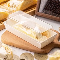 Boîtes d'Emballage Alimentaire en Carton pour Plats à Emporter, MOQ 100 Ensembles, Jetables pour Sandwich, Hamburger et Pâtisserie, avec Couvercle Dôme