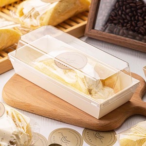 MOQ 100 juegos para sacar cartón asado embalaje de alimentos desechable gota de huevo sándwich hamburguesa caja contenedor para hornear con cubierta de cúpula - Product Image 2