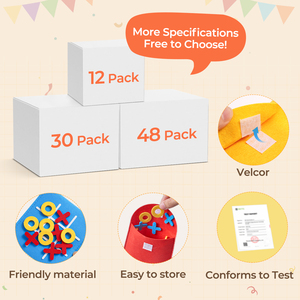 Joycat Mới Lớp Học Sinh Nhật Đảng Ủng Hộ Trẻ Em Giáo Dục 30Pcs Cảm Thấy Mini Tic Tac Toe Hội Đồng Quản Trị Trò Chơi Đồ Chơi Cho Trẻ Em Goodie Túi - Product Image 6