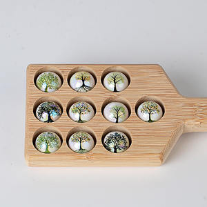 16mm <b>Acrylic</b> Mixed Color Double-Sided Printed Tree Life Straight-Hole <b>Beads</b> DIY Bracelet Pendant Accessory Fashionable Colorful - Product Image 4