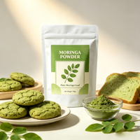 Suplemen Label Pribadi OEM Bubuk Daun Moringa Murni Alami Ekstrak Daun Moringa Bubuk