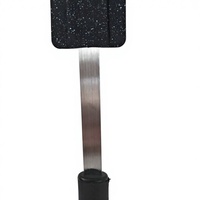 Spatule en silicone antiadhésive légère et écologique avec manche en nylon, résistante au lave-vaisselle, en acier inoxydable, pour la cuisine