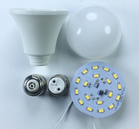 Skd 3w 5w 7w 9w 12w 15w 20w led ampoule lumières matière première B22 E27 pièces ampoule