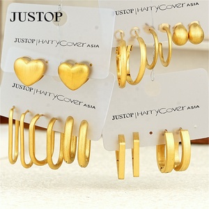 Aros Modernos OEM/OEM, Resistentes al Agua, Chapados en Oro de 18K, Hipoalergénicos, de Acero Inoxidable, Proveedor de Joyería de Moda Personalizada, MOQ 10 - Product Image 5