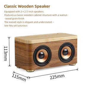 Soporte Multifuncional de Madera para Teléfono con Altavoz, Cargador Inalámbrico de 15W, Altavoz Inalámbrico HIFI de Escritorio - Product Image 6