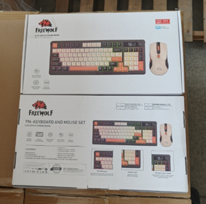 <span class=keywords><strong>Clavier</strong></span> et Souris sans Fil Mécaniques Double Mode Free Wolf T96, Kit 94 Touches avec Éclairage <span class=keywords><strong>LED</strong></span>, Rechargeable et Silencieux - Product Image 6
