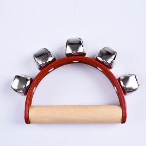 Ensembles d'instruments de musique Orff en bois en gros, jouets d'éveil musical pour bébés, castagnettes et tambourins - Product Image 4