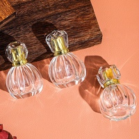 Flacon de parfum en verre en forme de citrouille de 50 ml, vaporisateur en aluminium, réutilisable, conteneur vide pour emballage cosmétique
