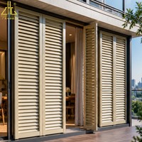Profilé vertical en aluminium 6063-T5, lame de volet en aluminium anodisé, extrusion pour système de ventilation et pare-soleil de fenêtre