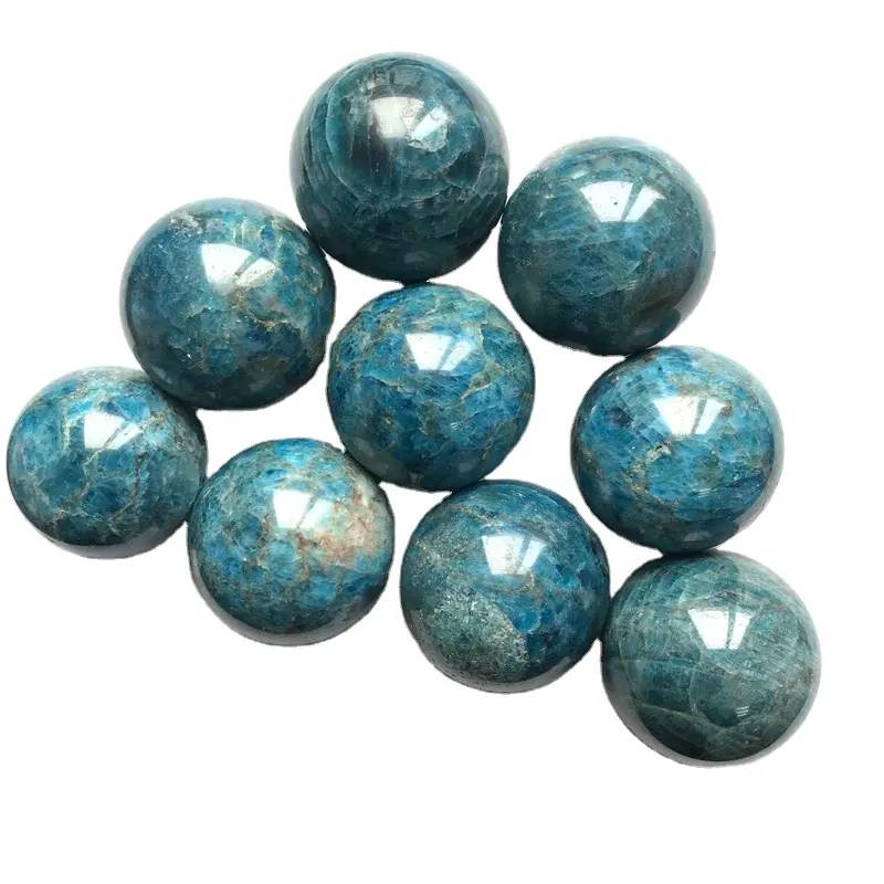 Nhà Máy Bán Buôn Tự Nhiên Màu Xanh Apatite Sphere Blue Apatite Bóng Thạch Anh Pha Lê Bóng Sphere