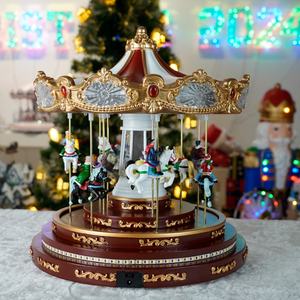 संगीत कारौसेल नए आगमन क्रिसमस उपहार संगीत बॉक्स 2025 ब्लूटूथ फ़ंक्शन के साथ क्रिसमस सजावट - Product Image 3