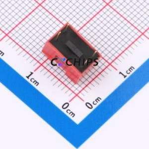 DSWB02LHGETR DIP Switch Switch Flat Toggle, Raised Type Single Pole Single Throw 2 PC Pin - Product Image 2