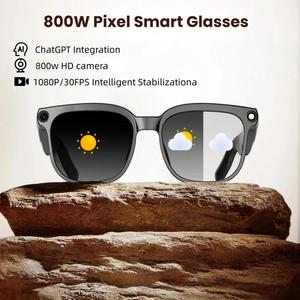 แว่นตากันแดดอัจฉริยะ M02S พร้อมกล้อง HD 8MP, วิดีโอ1080p, ผู้ช่วยเสียง Ai, การบันทึก - Product Image 2