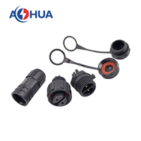 AOHUA M16 2PIN Connecteur Circulaire en Nylon Carry 10A Power Male Female Waterproof Plug for Junction BOX