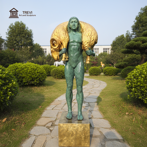 Sculpture abstraite contemporaine grandeur nature TREVI, figures en bronze, sculpture d'art pour l'extérieur - Product Image 6