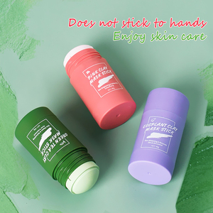 Etiqueta privada Orgánica Máscara de té verde Stick Vitamina C y arcilla blanqueadora purificadora de hierbas Barro facial para el cuidado de la piel de belleza - Product Image 2