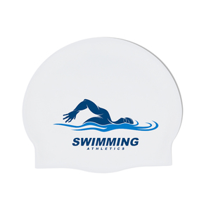 Bonnet de bain professionnel imperméable pour la compétition, logo personnalisé, impression en gros, fabricant de bonnets de bain en silicone pour adultes - Product Image 3