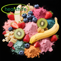 Fruit Mix Poeder Natuurlijke Gevriesdroogde Aardbei Draak Banaan Blauwe Bessen Mix Fruit Poeder