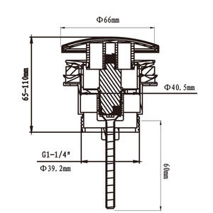 WaiiHO 17 - Tapón de desagüe emergente de latón cromado de cabeza grande, diseño moderno, colador para lavabo, pulido, para hoteles - Product Image 1
