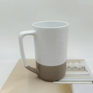 Wholesale <b>Large</b>-capacity Matte Customised logo Ceramic Coffee Mug Coffee Cup featuring a two tone colors - Product Image 2
